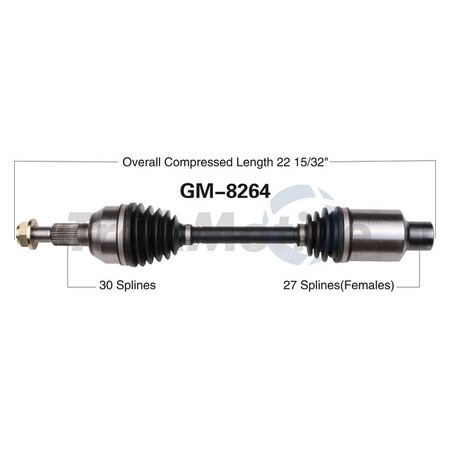 Surtrack Axle Cv Axle Shaft, Gm-8264 GM-8264